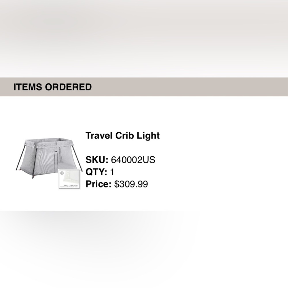Babybjorn travel crib light
